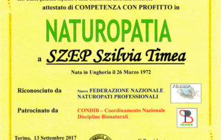 Attestato Naturopatia