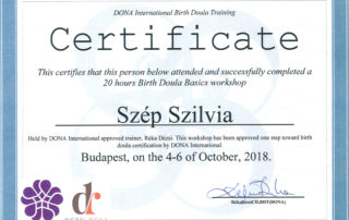 Certificato Doula